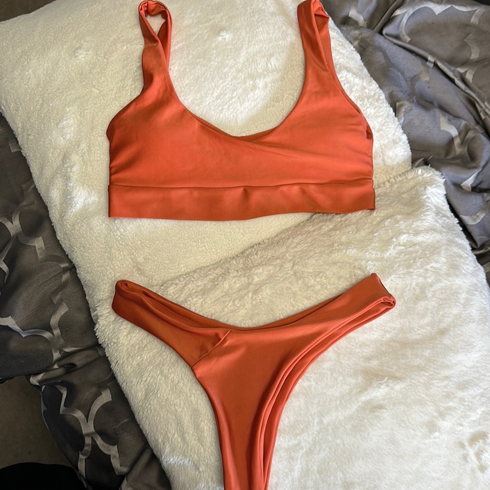 Orange Bikini thong bottoms($10 if bundle)